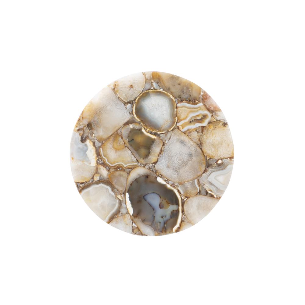 Rian Spiral Drink Table Amber Agate