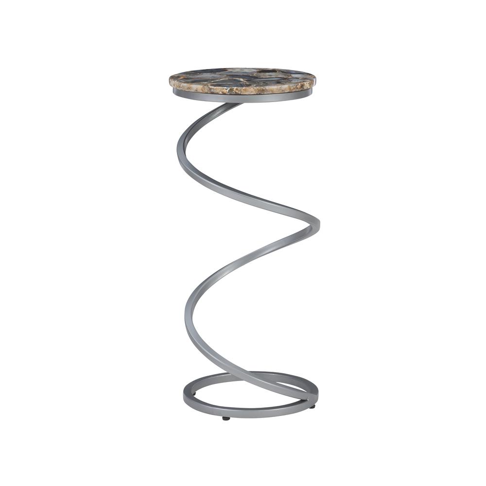 Rian Spiral Drink Table Grey Agate