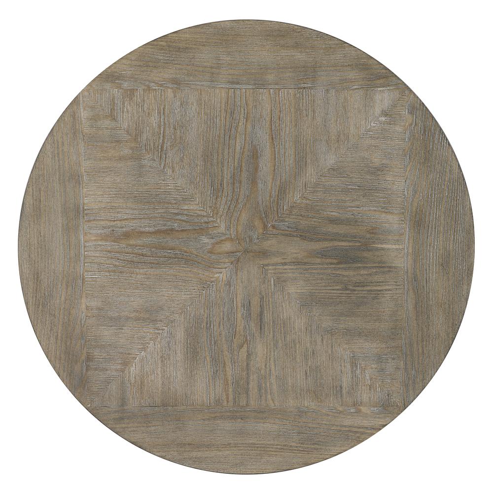 Franklin Metal and Wood Round Side Table Pewter