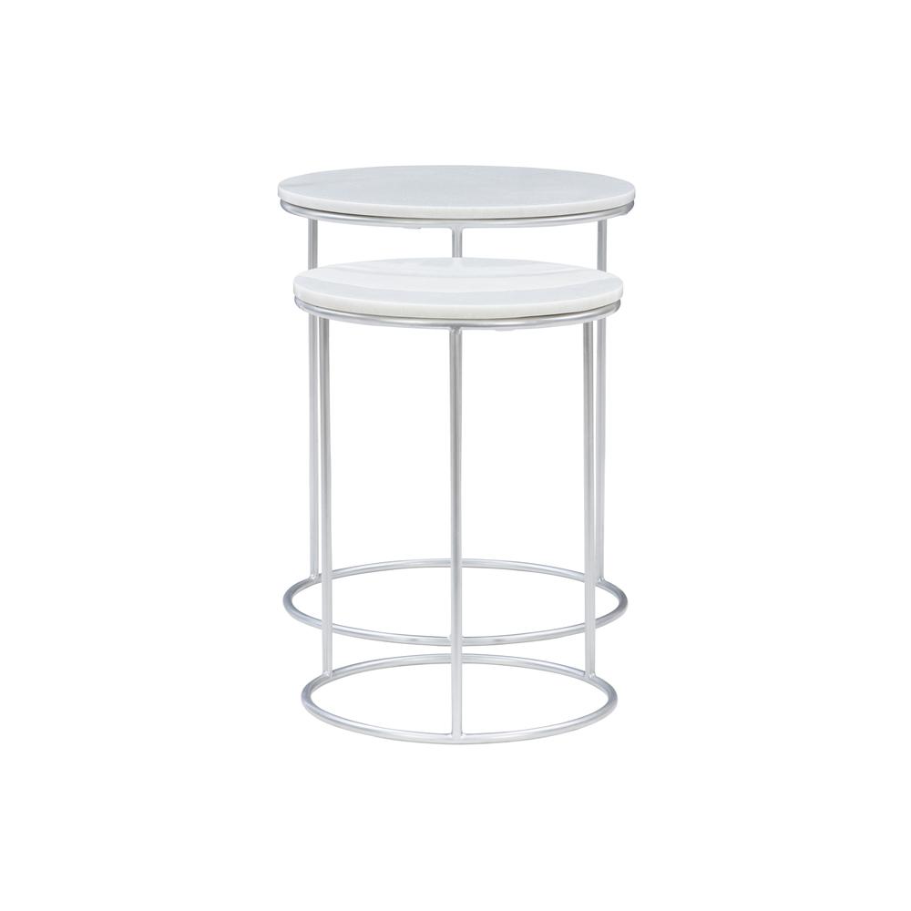 Fonner Nesting Tables White Marble