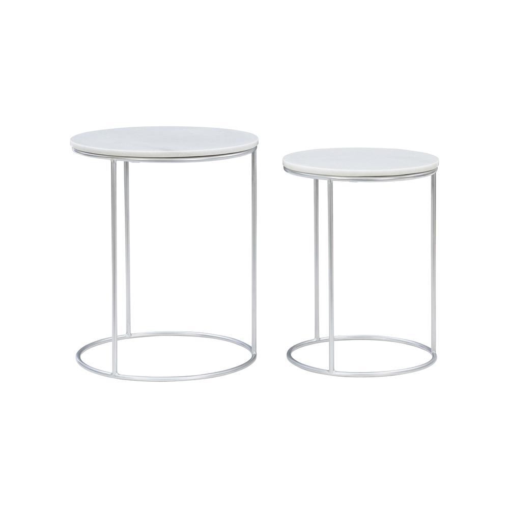 Fonner Nesting Tables White Marble