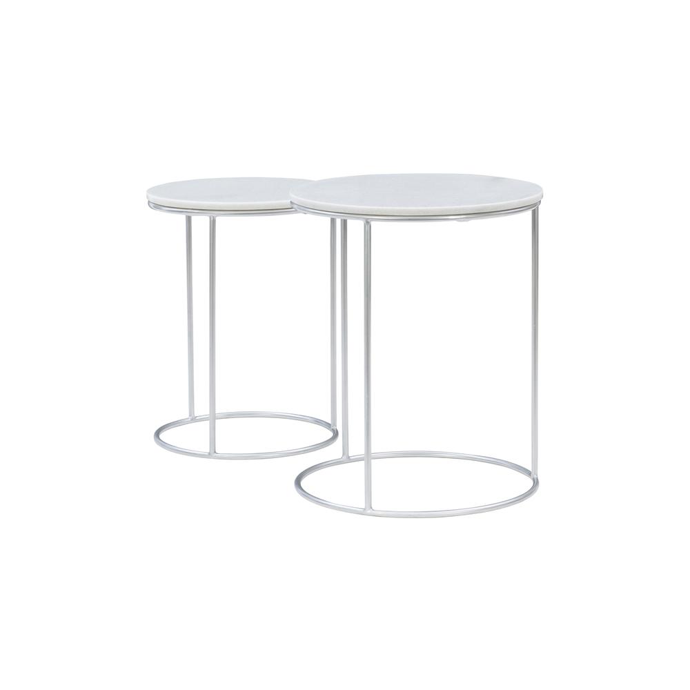 Fonner Nesting Tables White Marble