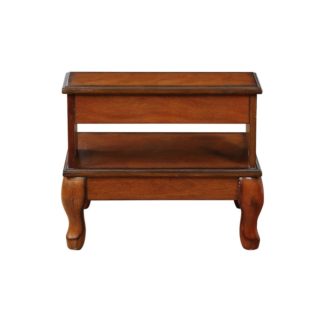 Attic Cherry Antique Cherry Bed Steps with Drawer