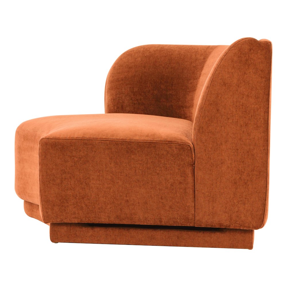 Yoon Chaise Left Fired Rust
