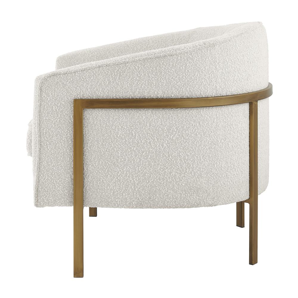 Harrod Fabric Accent Arm Chair Antique Gold Legs