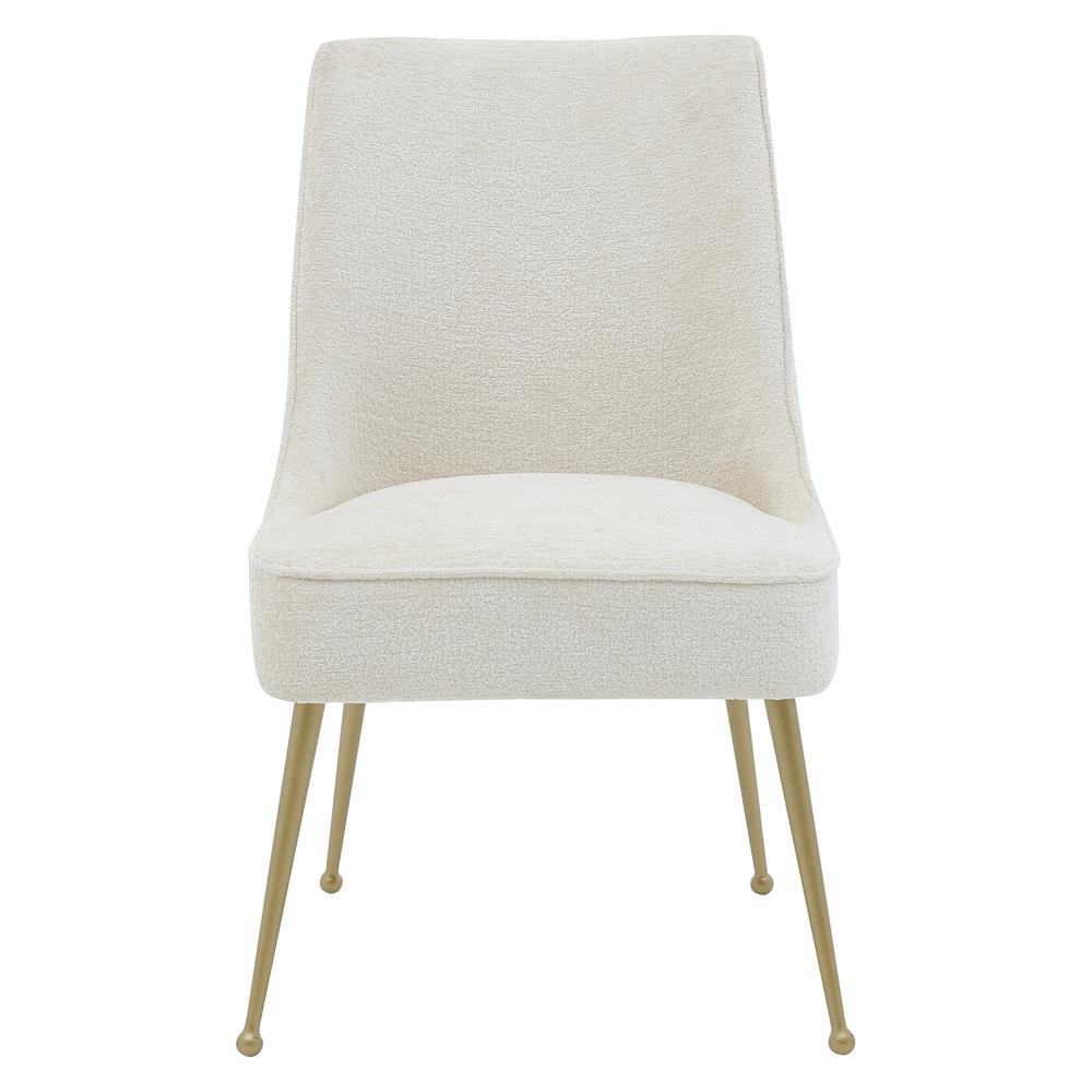 Cedric KD Fabric Dining Side Chair Gold Legs, (Set of 2)