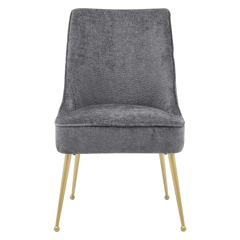 Cedric KD Fabric Dining Side Chair Gold Legs, (Set of 2)