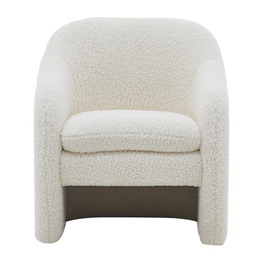 Zella Faux Shearling Fabric Accent Arm Chair