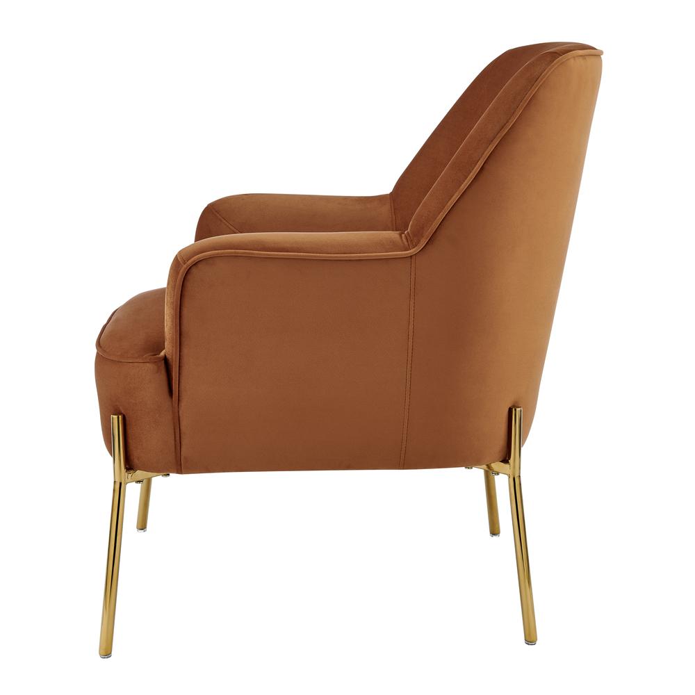 Arianna Velvet Fabric Accent Arm Chair