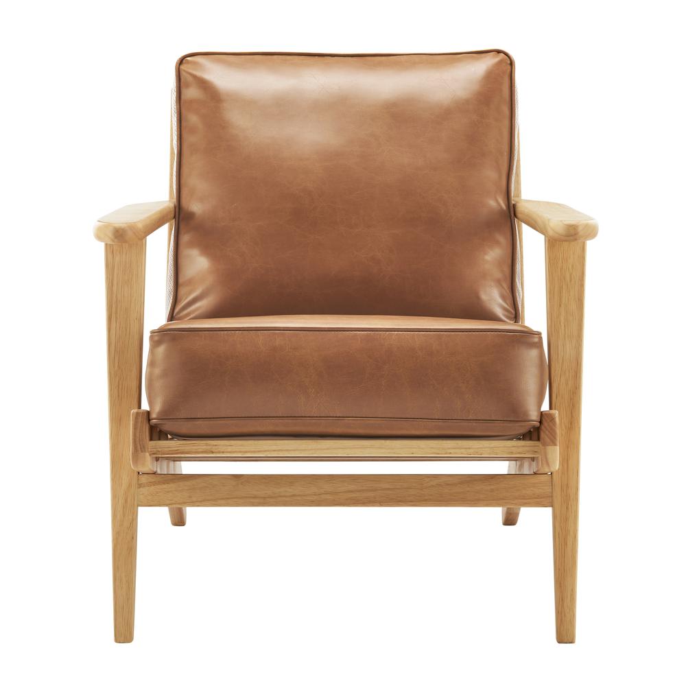 Albert PU Accent Arm Chair, Borneo Chocolate