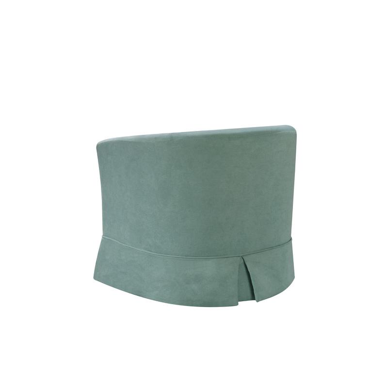 Tucker Aquamarine Teal Woven Fabric Swivel Barrel Chair