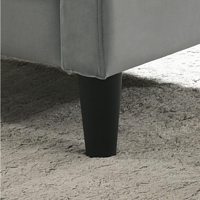Hale Light Gray Velvet Accent Armchair with Tufting