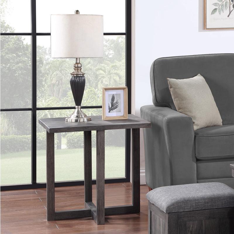 Moseberg Rustic Wood End Table