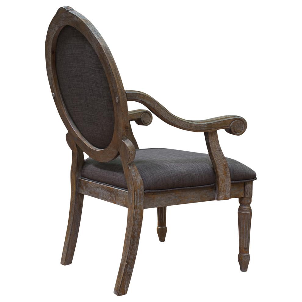 Best Master Khloe 3-Piece Birch Wood Accent Chair and Table Set in Antique Gray