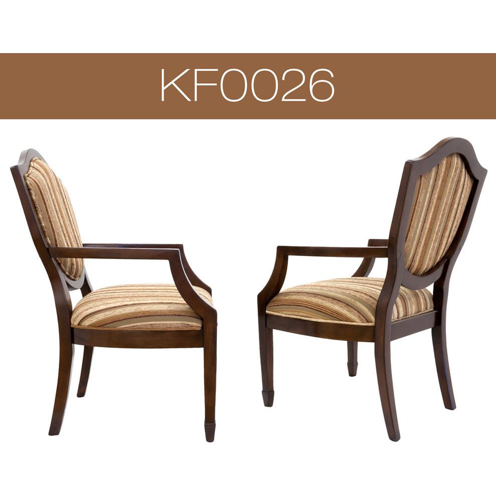 Best Master 3-Piece Traditional Fabric Upholstered Living Room Set in Walnut