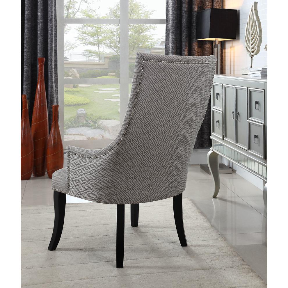 Best Master Republic Polyester Fabric Upholstered Acent Chair - Taupe/Light Gray