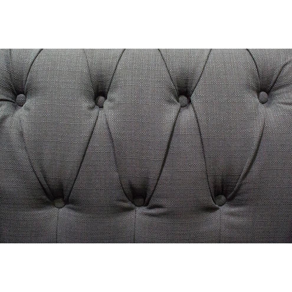 Best Master Venice Fabric Upholstered Living Arm Chair in Charcoal