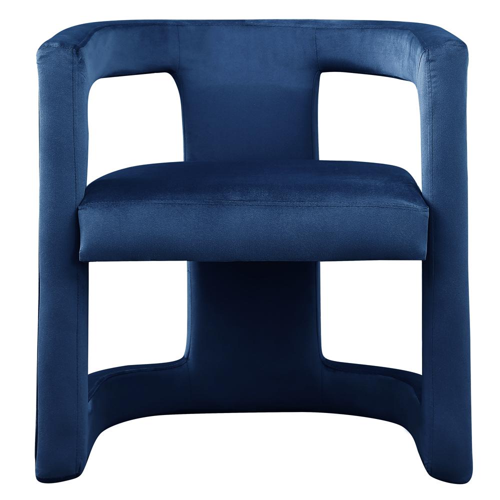 Jaroslava Blue Velvet Accent Chair, Set of 1