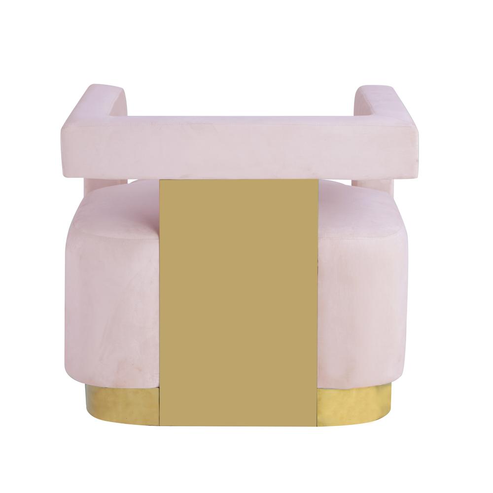 Connor Velvet Upholstered Accent Chair in Pink