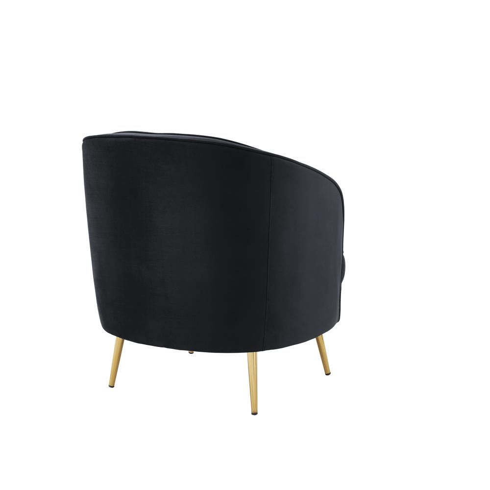 Wallace Modern Velvet Accent Chair in Black