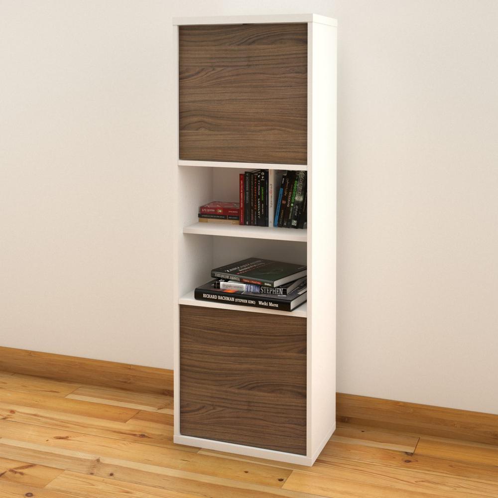 Bookcases & Armoires, White & Walnut