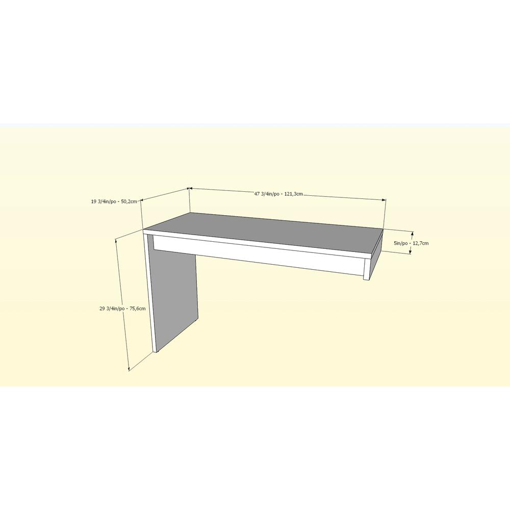 Reversible Office Desk Panel, White & Bark Grey