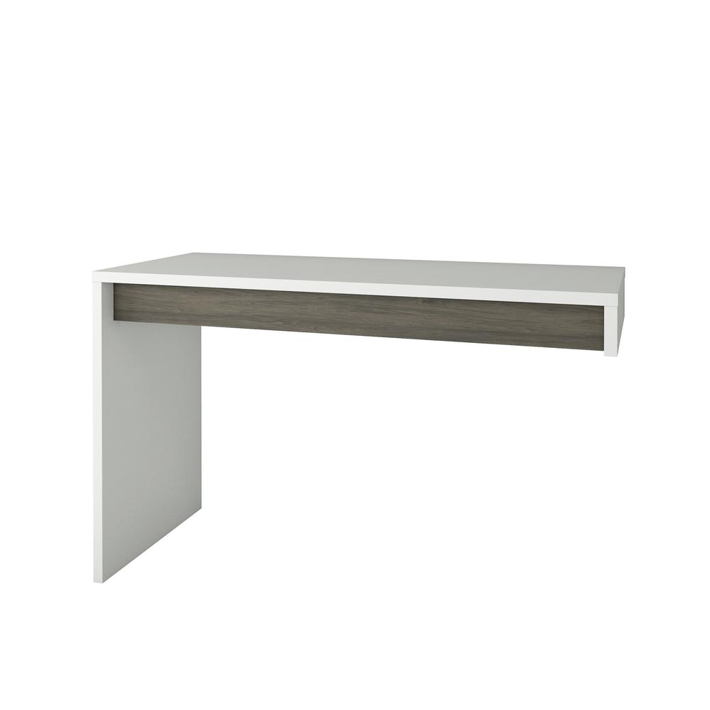 Reversible Office Desk Panel, White & Bark Grey