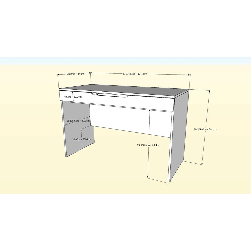 1-Drawer Home Office Desk, White
