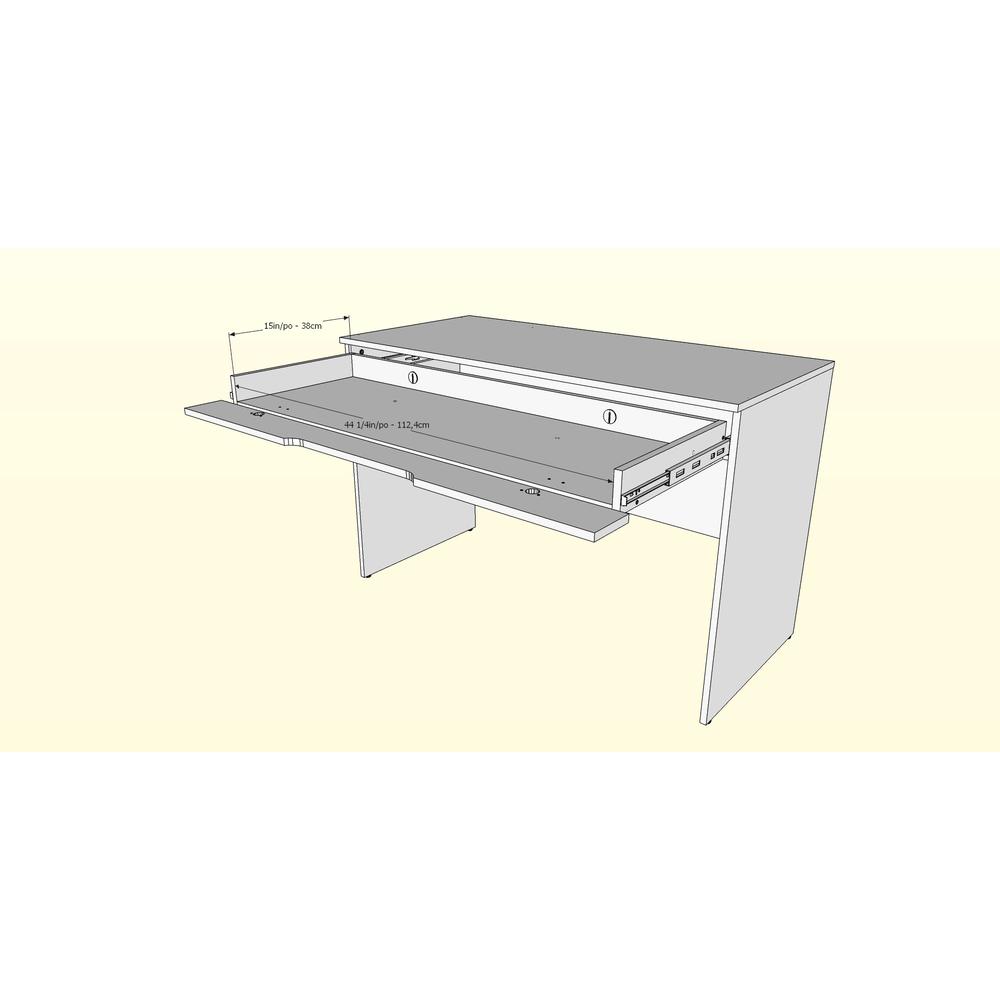1-Drawer Home Office Desk, White