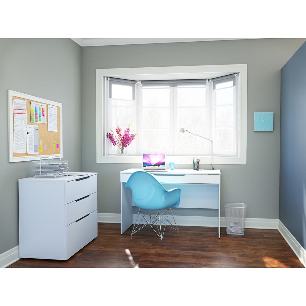 1-Drawer Home Office Desk, White