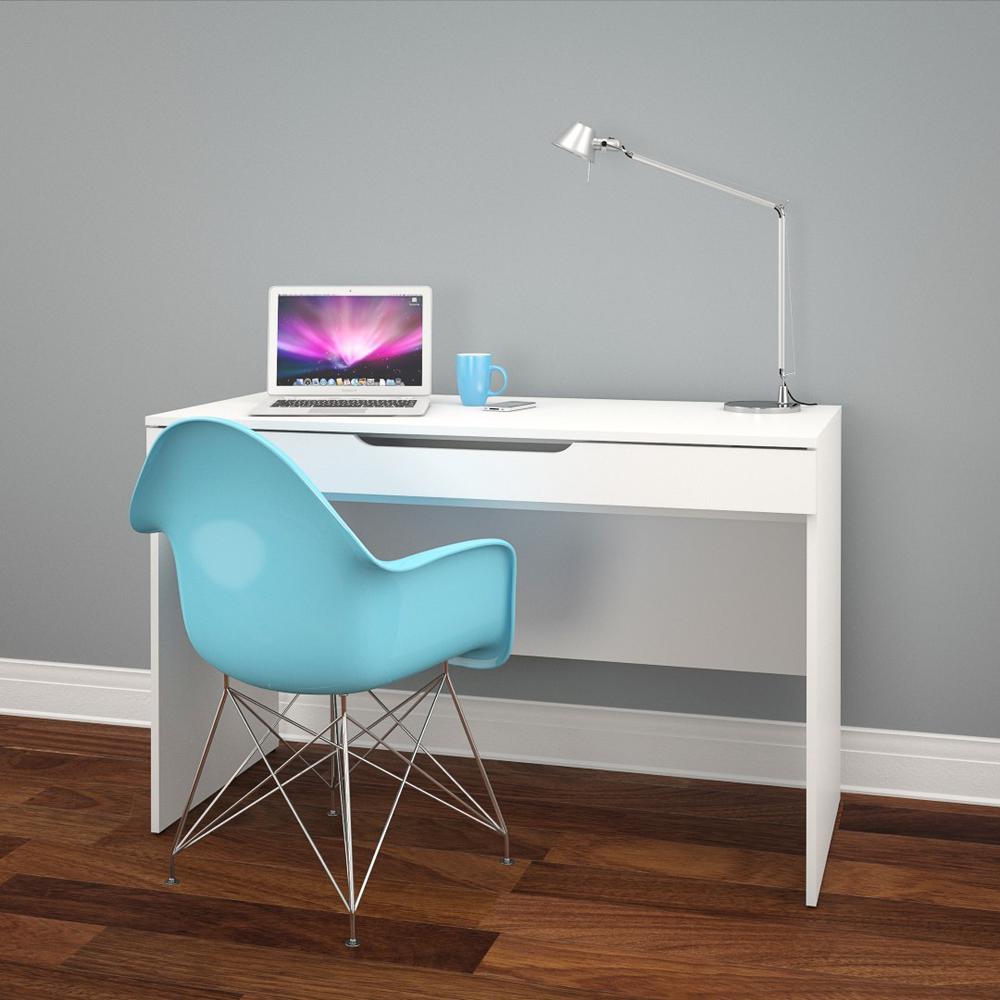 1-Drawer Home Office Desk, White