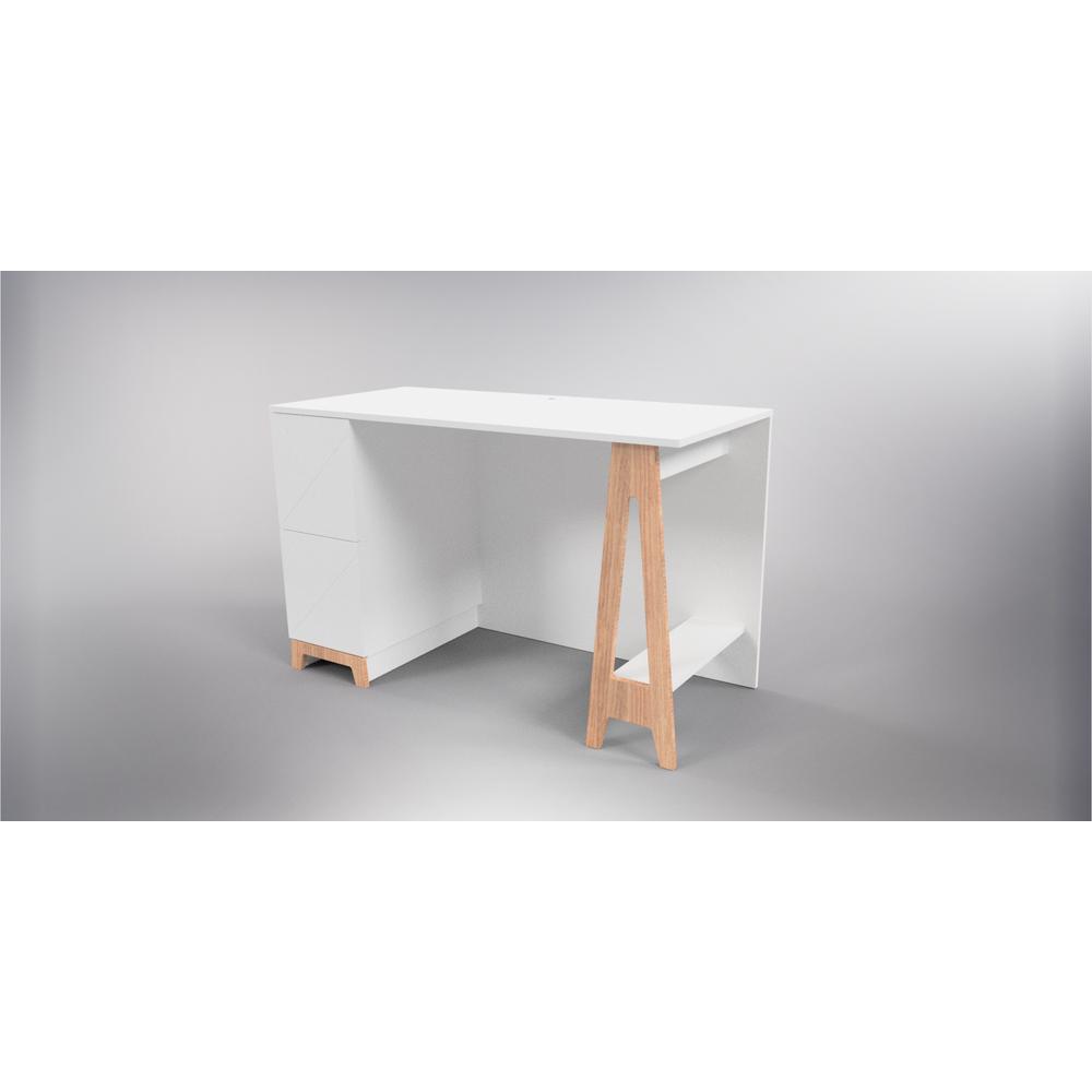 2-Drawer Home Office Desk, White