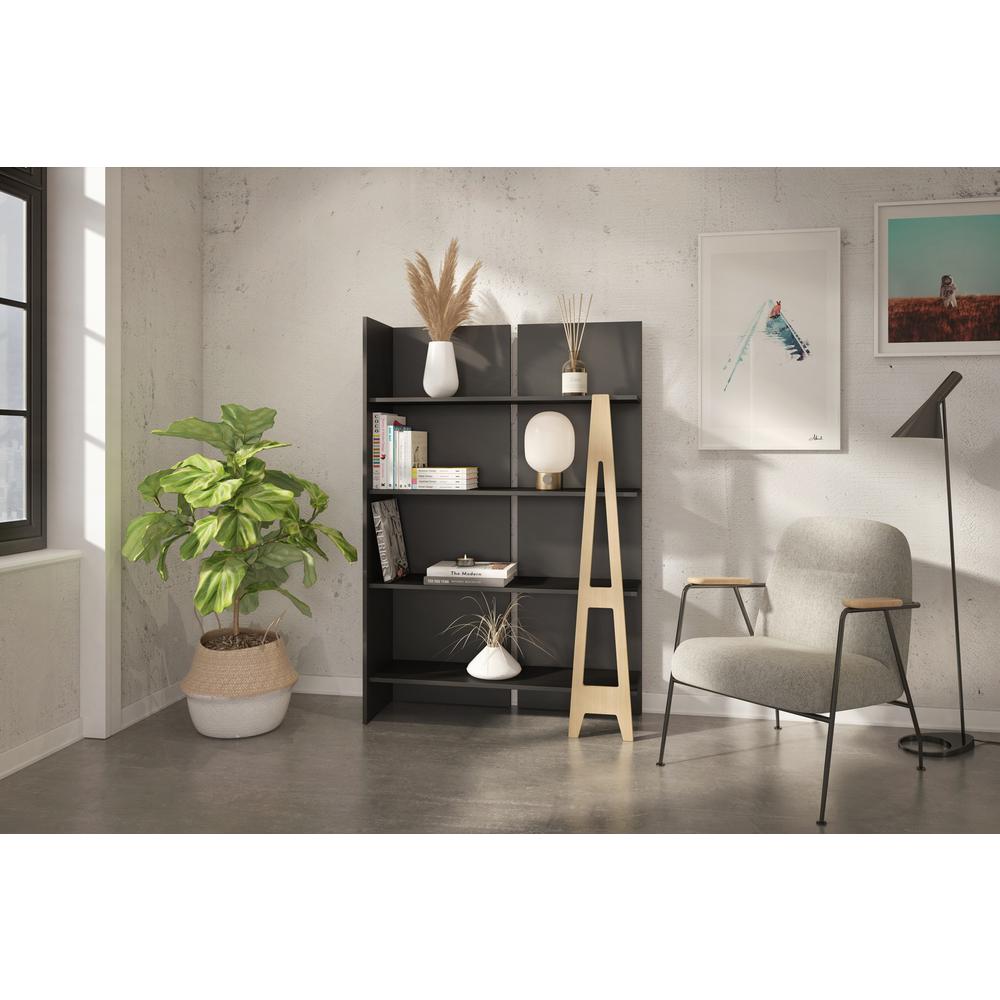 4 Tier Ladder Bookshelf, Black