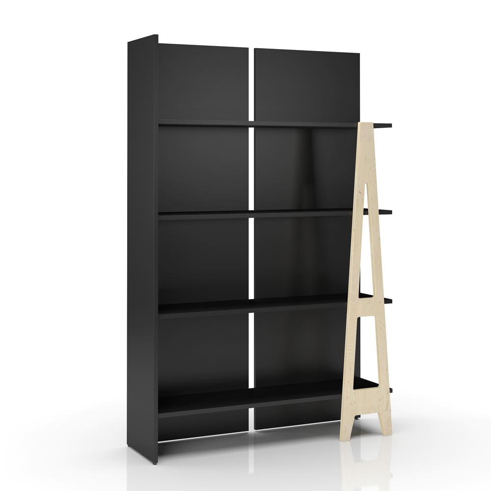4 Tier Ladder Bookshelf, Black