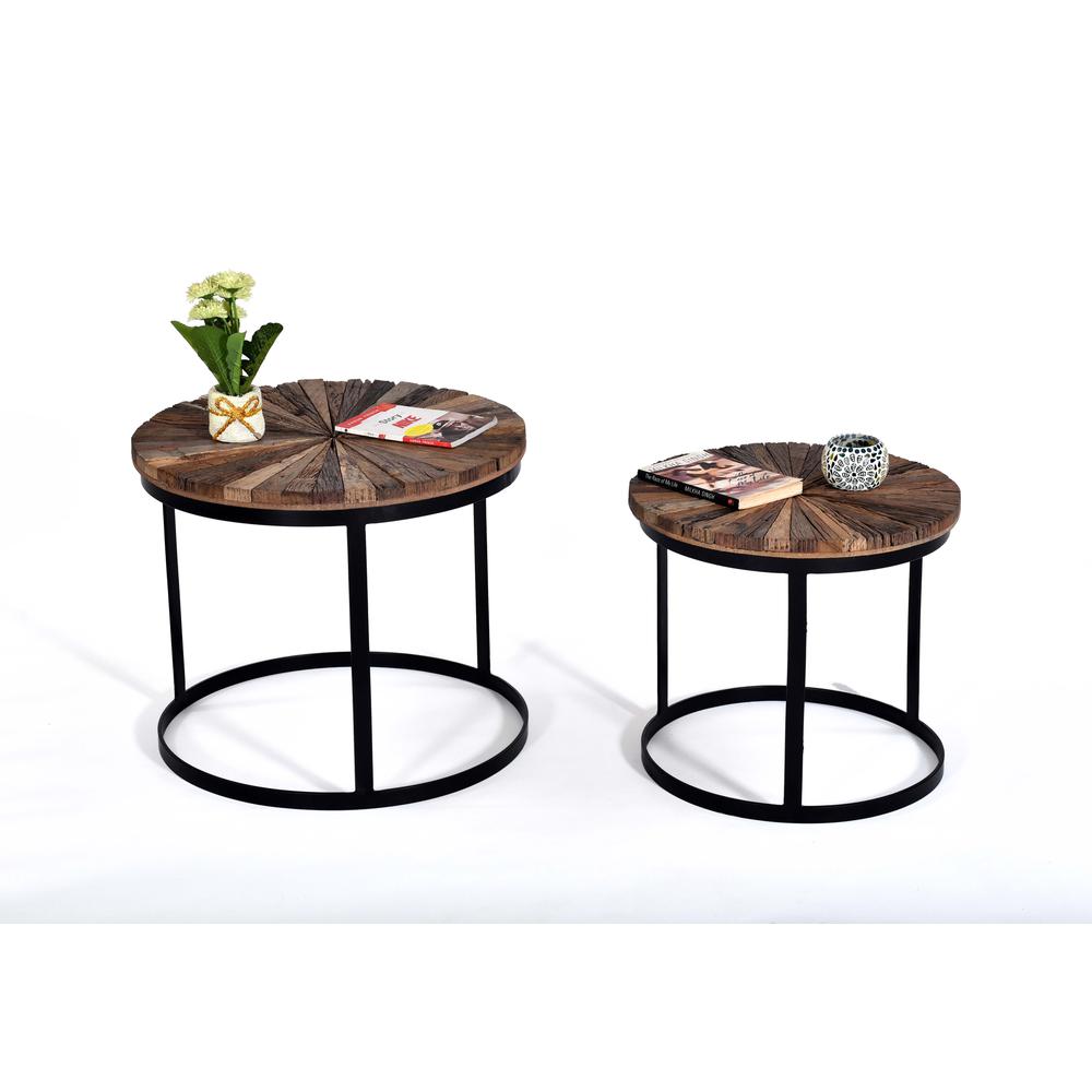 Bunching Tables - 2/CTN, Natural/Black Iron