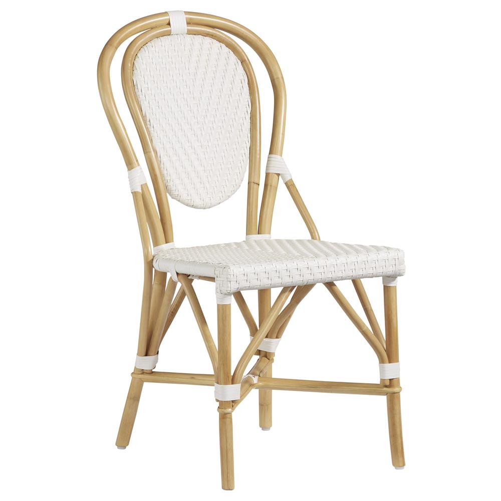 Accent Side Chair (2/CTN), White/Natural
