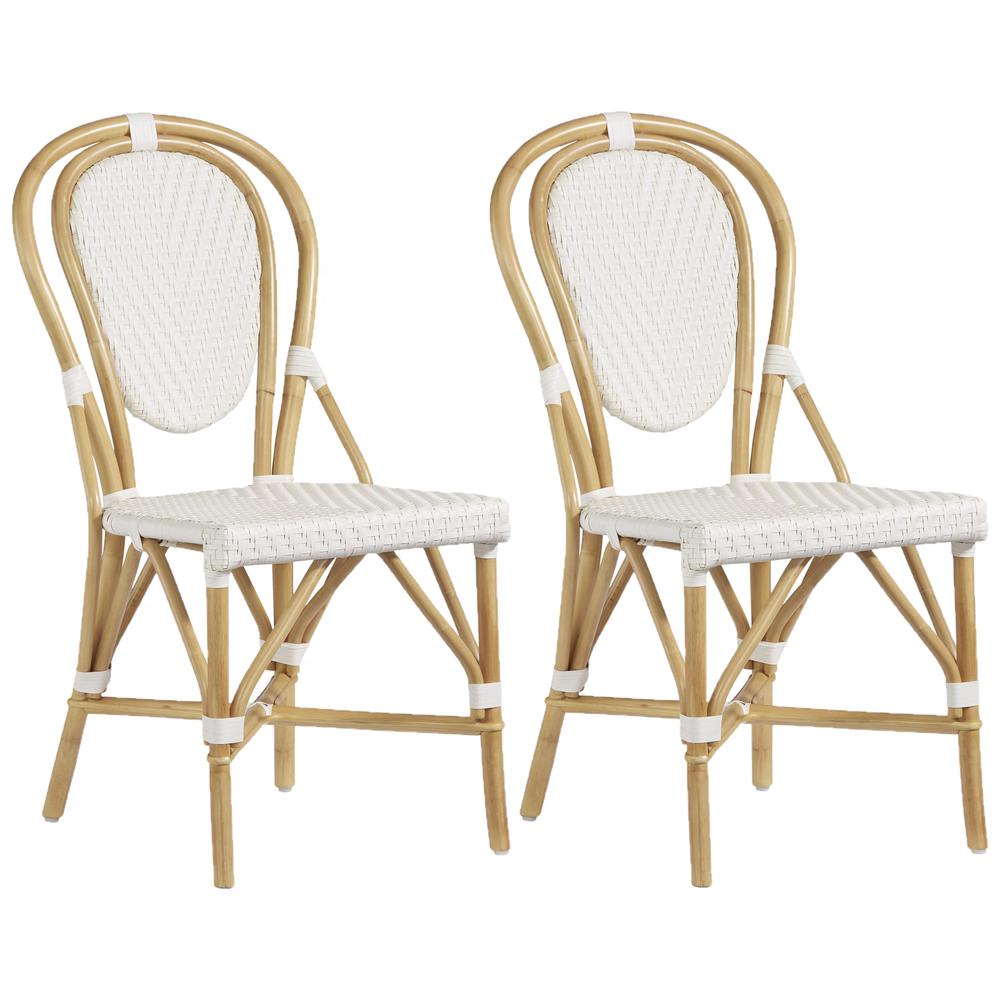Accent Side Chair (2/CTN), White/Natural