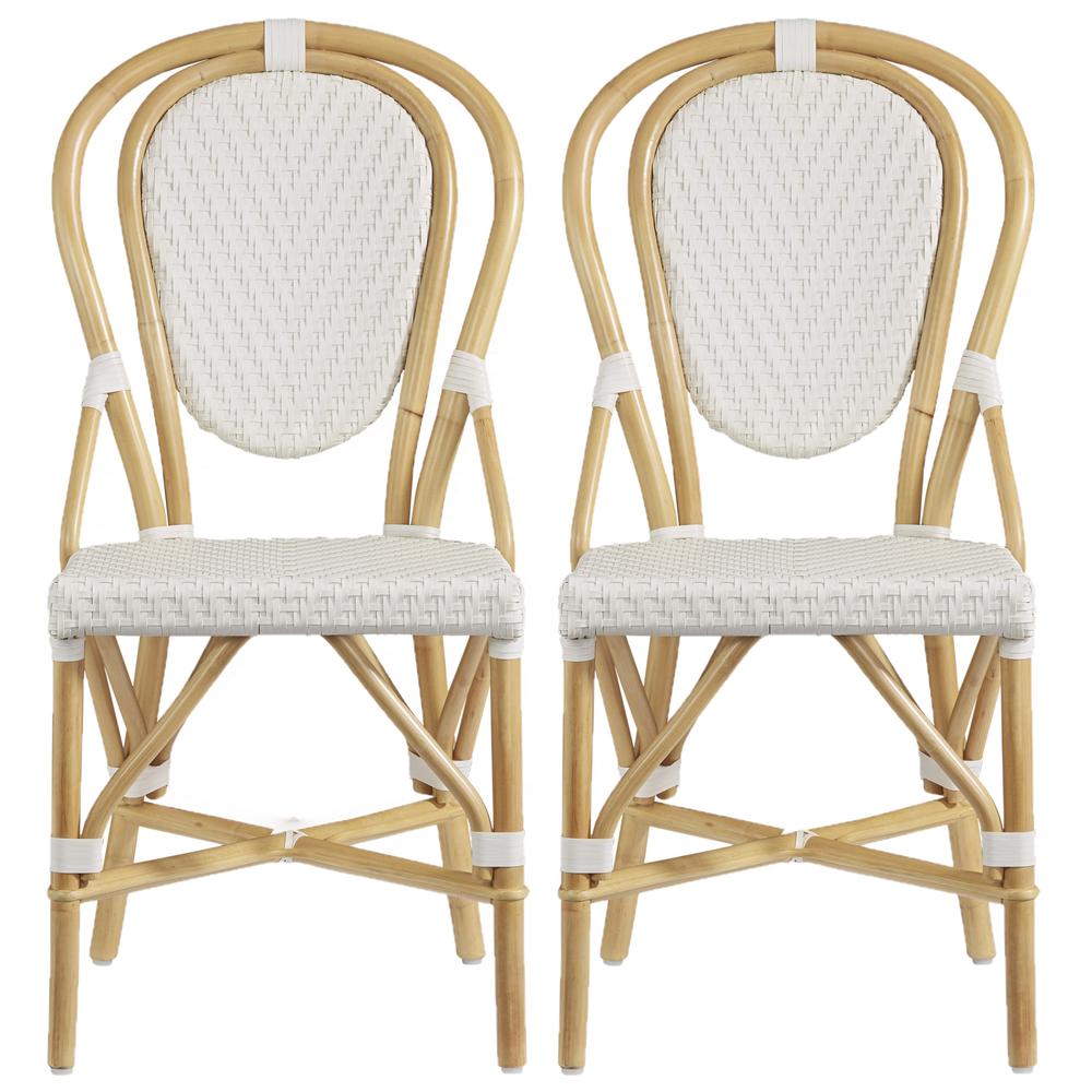 Accent Side Chair (2/CTN), White/Natural