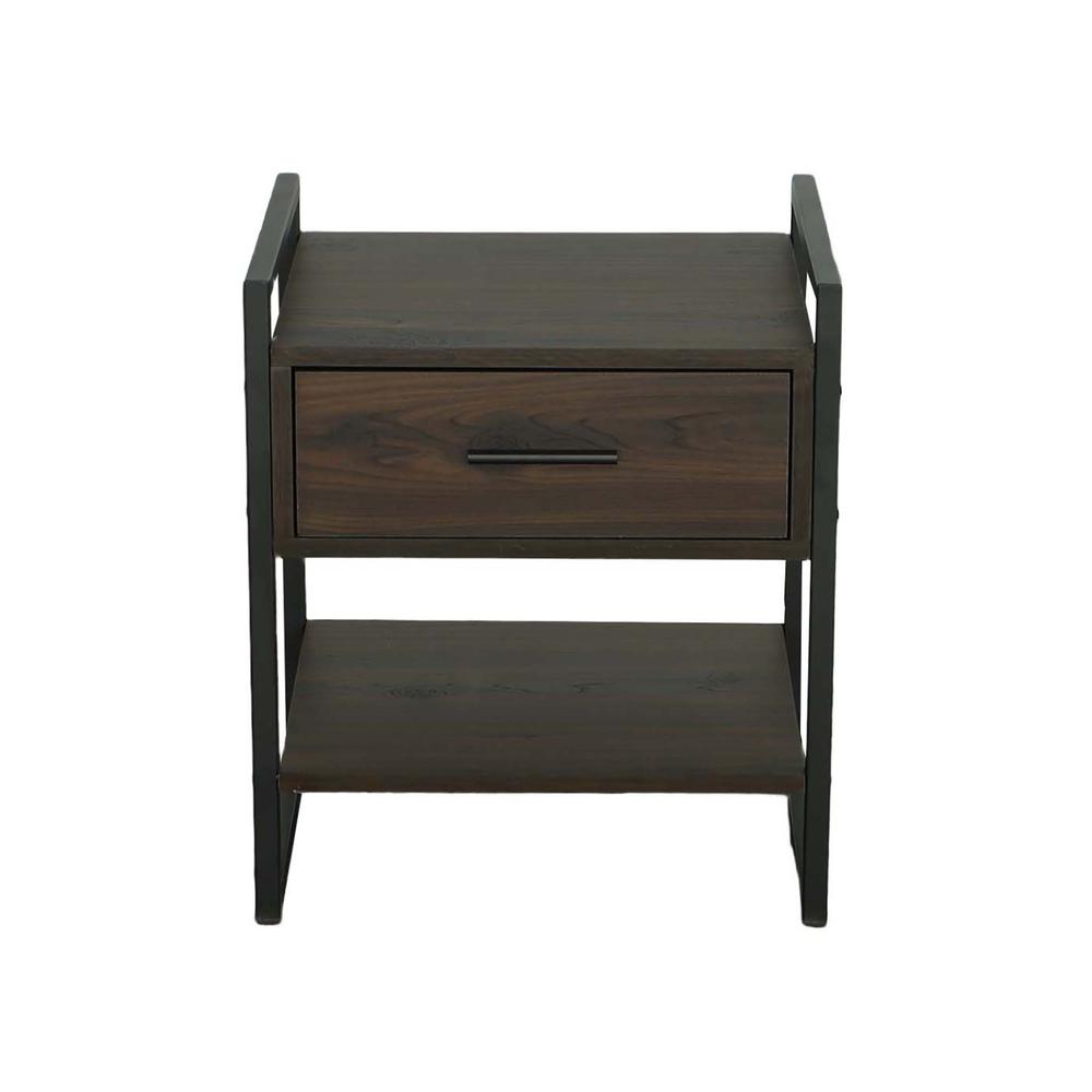Accent Nightstand , Sable brown/Metal