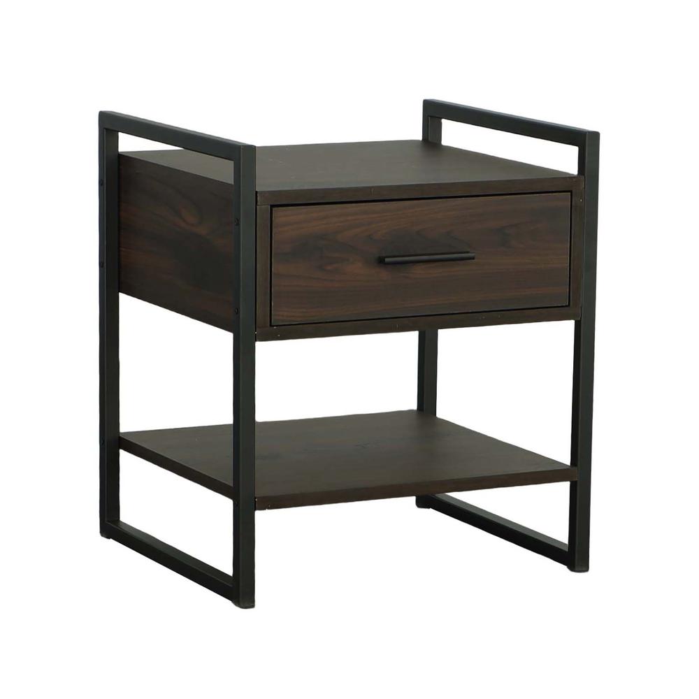 Accent Nightstand , Sable brown/Metal
