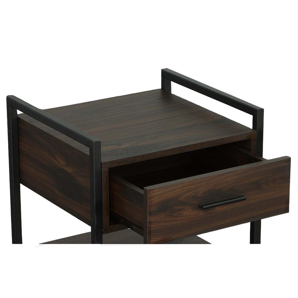 Accent Nightstand , Sable brown/Metal