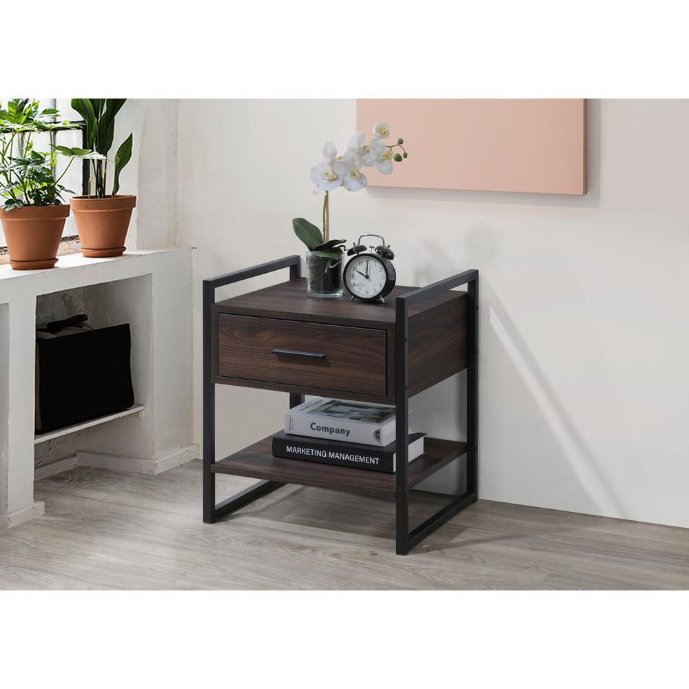 Accent Nightstand , Sable brown/Metal