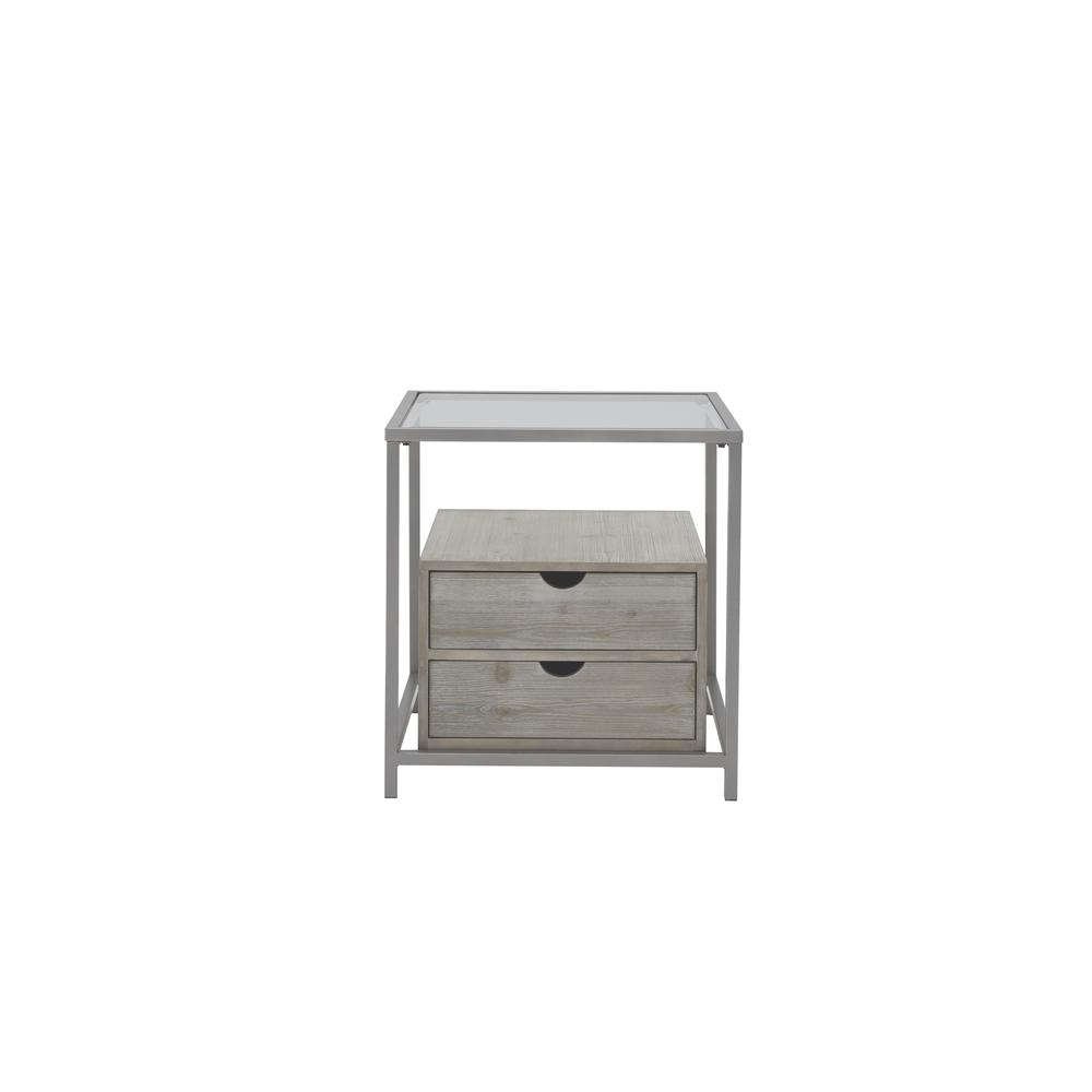 End Table, Sand Drift/Nickel