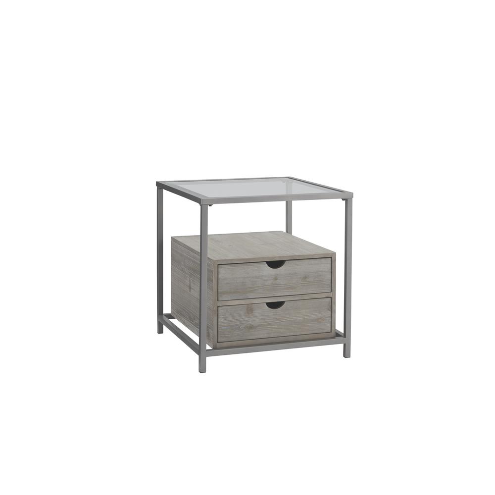 End Table, Sand Drift/Nickel