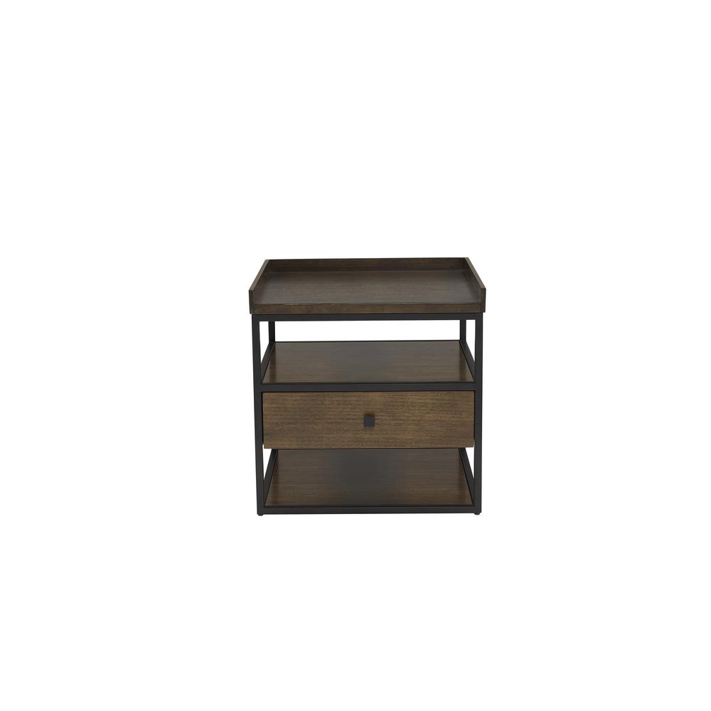 End Table, Cinnamon/Black
