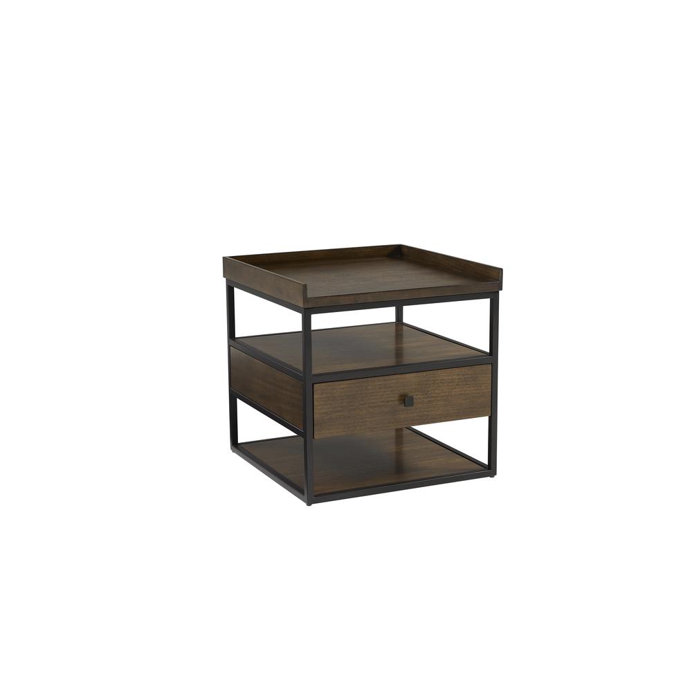 End Table, Cinnamon/Black