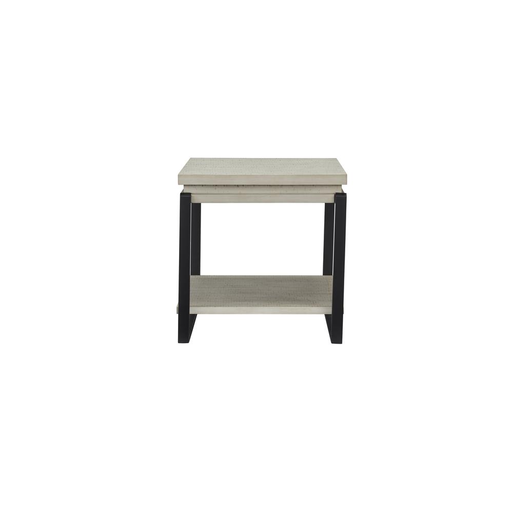 End Table, Toasted Pine Nut/Black Metal