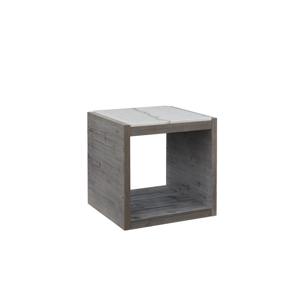 Marble Top End Table, Moonlit Gray
