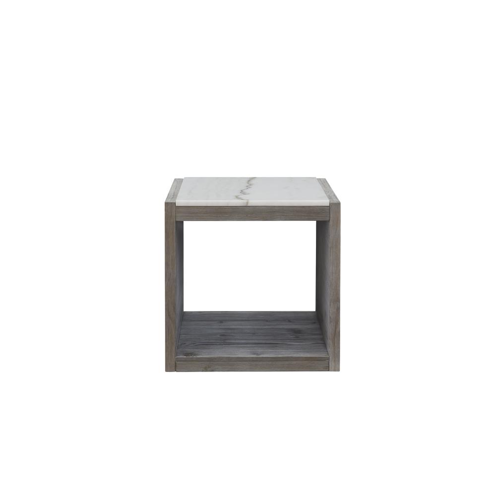 Marble Top End Table, Moonlit Gray