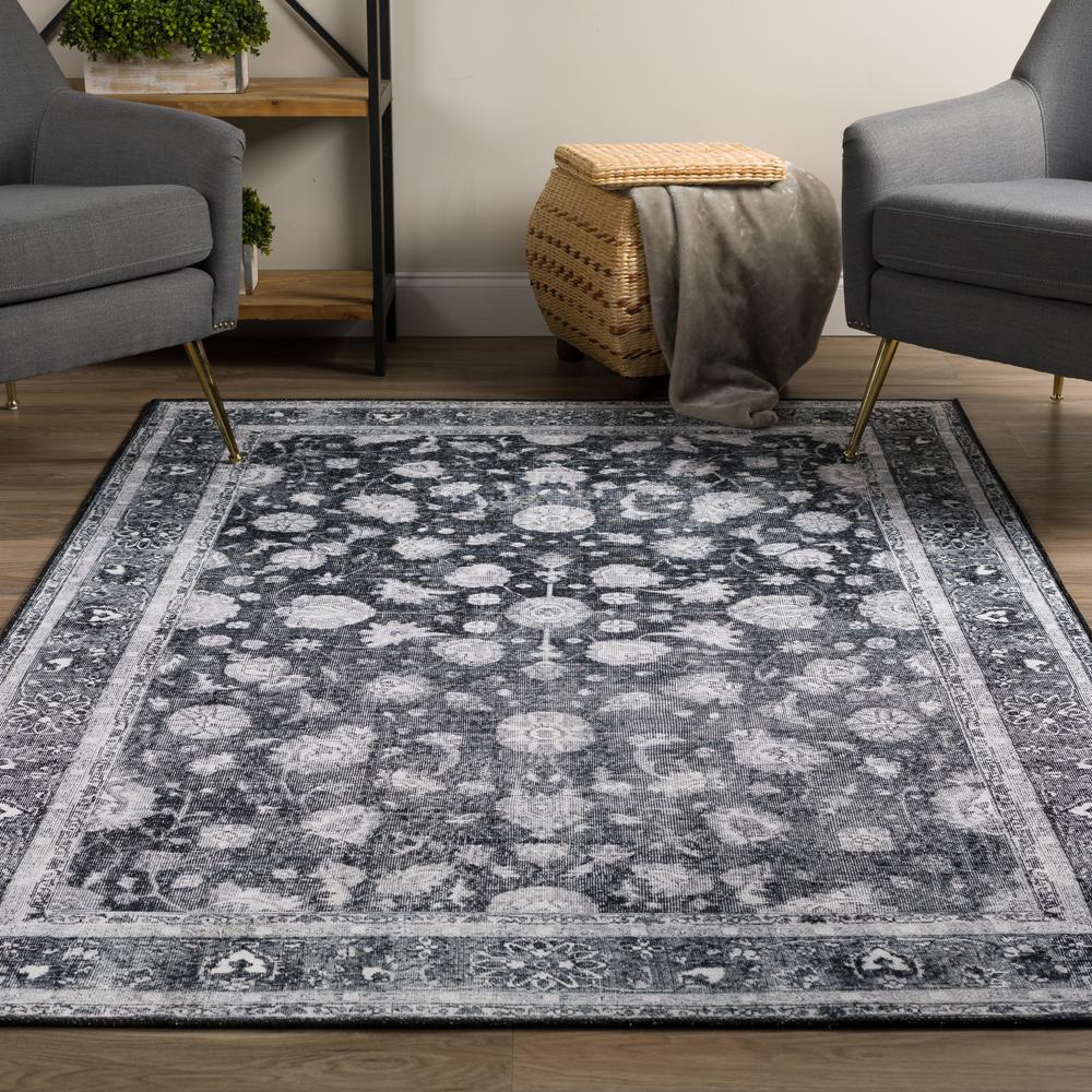 Kensington AKE37CA3X5 Black, Area Rug